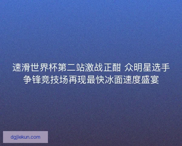 速滑世界杯第二站激战正酣 众明星选手争锋竞技场再现最快冰面速度盛宴